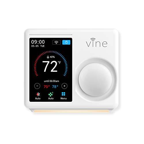 Vine Wi-Fi 7day& 8 period 프로그래밍가능 스마트 홈 온도조절기 - Wi-Fi TJ-610E, Works  알렉사&  구글 어시스턴트