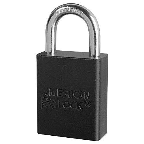 6 팩 of American Lock  맹꽁이자물쇠, 통자물쇠, 자물쇠 1 1/ 2 솔리드 알루미늄 바디 1 걸쇠