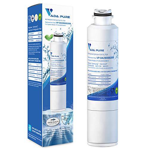 Vada Pure - DA29-00020B 교체용 냉장고 용수필터, 물 필터, 정수 필터 삼성, DA29-00020B-1, Advanced 메탈 and 염소 여과, 제거 냄새, Improves Taste
