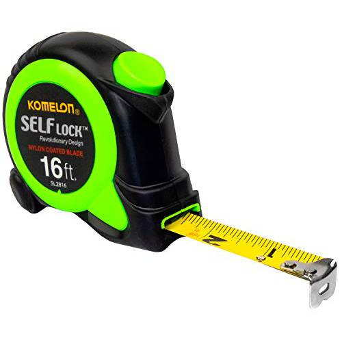 Komelon SL2816; 16’ x 3/ 4 Self-Lock 테이프 치수, 측정