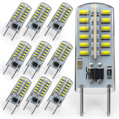 G8 LED 전구, WTINTELL G8 Bi-Pin Equivacent to 20W-25W T4 G8 할로겐 전구, Dimable, 일광 화이트 5000K AC110V/ 120V/ 130V(10Pack).