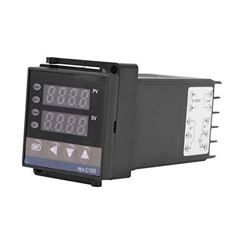 디지털 PID 온도 컨트롤러, REX-C100 온도조절기 온도 컨트롤러 조절기, 100-240 V, 릴레이 출력, 1500VAC, 14 비트