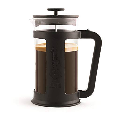 Bialetti  커피 프레스 스마트, 프렌치 프레스 커피 or 티,차, borosilicate 글래스 보관함,  식기세척가능, 1 ML - 34 Oz (8-cup), 블랙