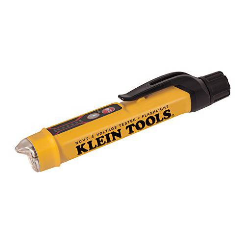 Klein Tools NCVT-3 전압 테스터, Non-Contact 전압 탐지기 AC and DC 듀얼 테스팅, 테스터 펜 스타일 플래시라이트,조명