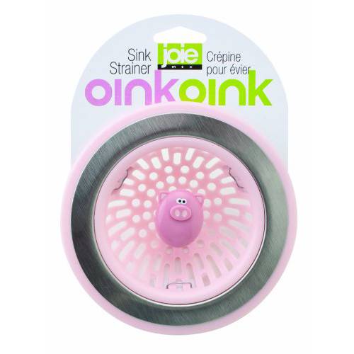 MSC International Joie Oink 주방 싱크대 스트레이너,채반 바스킷, 새끼돼지, 4.5-inch, Pig, 핑크