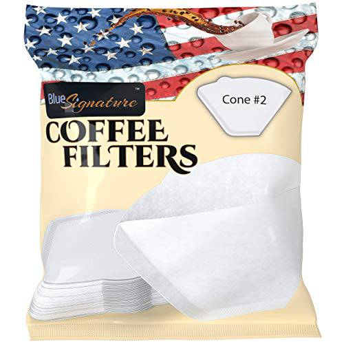 커피 필터 2 콘, 40 프리미엄 pour over 커피 필터 화이트 용지,종이,  1 컵 Drip& 2 to 6 컵 브루어스