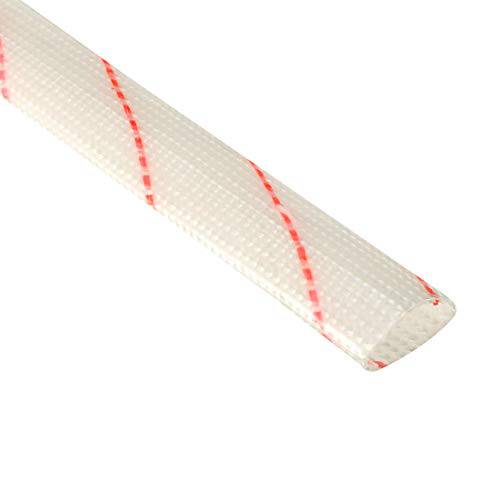 uxcell  유리섬유 열 쉴드 슬리브 10mm(3/ 8-inch) ID x 2.9ft 조절가능 PVC 실리콘 유리섬유 슬리브 파이프