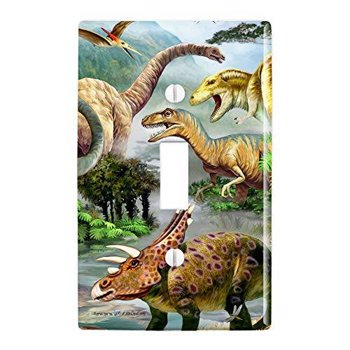 GRAPHICS& MORE  공룡 유라식 Dinoscape 플라스틱 벽면 장식 토글 라이트 스위치 플레이트 커버