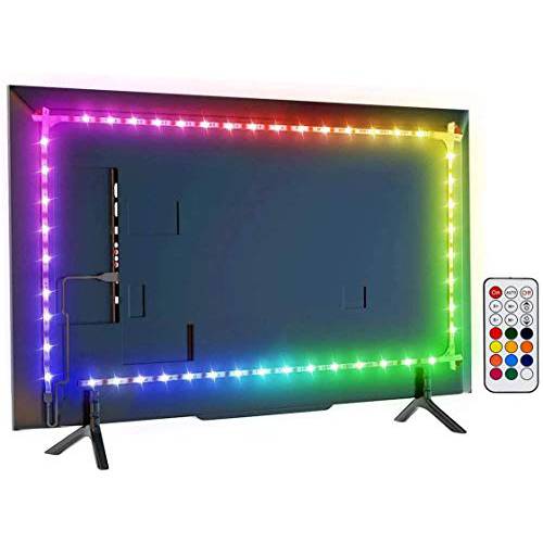 Led TV 백라이트, 6.56 Feet LED 라이트 바 32-60 인치 TV, 모니터 스마트 TV 벽면 마운트 Work Area 컬러 체인징 LED 백라이트 은은한 라이트닝.