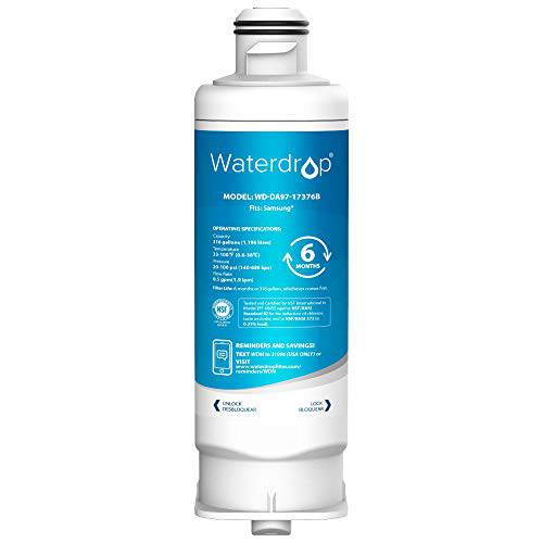 Waterdrop DA97-17376B 냉장고 용수필터, 물 필터, 정수 필터, 호환가능한 삼성 DA97-17376B, DA97-08006C, HAF-QIN, HAF-QIN/ Exp, 팩 of 1