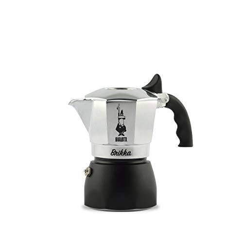 Bialetti New Brikka, 모카 냄비, the only 커피머신, 커피 캡슐 머신, 커피 메이커 유능한 of producing the 크림 of the 에스프레소,커피 2 컵, 알루미늄