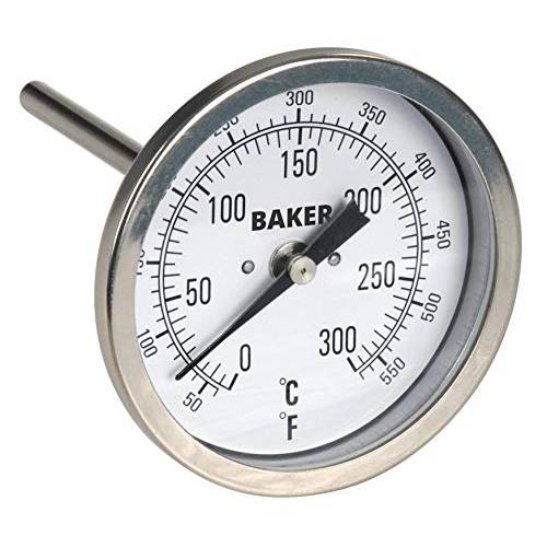 Baker T30025-550 바이메탈 온도계, 50 to 550°F (0 to 300°C)