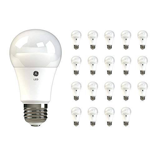 GE 밝기조절가능 LED 라이트 전구, A19 일반 목적 (60 와트 교체용 LED 라이트 전구), 800 루멘, 미디엄 베이스 라이트 전구, 일광, 20-Pack LED 전구