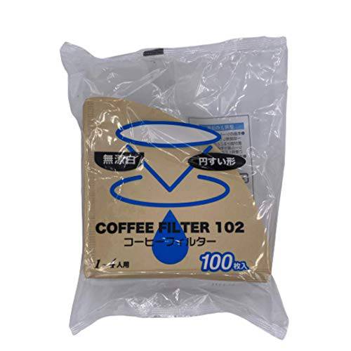 토요 용지,종이 102 커피 필터 100PCS 콘 모양 일회용 커피 필터 1-4 컵 Pour Over 커피 Drippers. Made in Japan