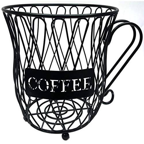 K 컵홀더 커피 팟 홀더, Kcup 오거나이저,수납함,정리함 커피&  에스프레소, 커피 팟 홀더,  커피 머그잔 스토리지 바스킷  커피 바, 블랙