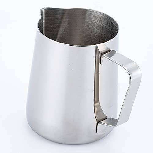 PCduoduo 우유거품기 스티머 컵 - 스테인레스 스틸 커피 툴 컵 -폼 제작 커피 말차 차이 카푸치노커피믹스 라떼&  핫 초콜릿 (5oz/ 150ML)