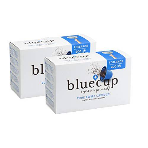 BLUECUP 뚜껑 to 사용 Bluecup 리유저블,재사용 캡슐, 보충 to Starterkit [400 뚜껑]