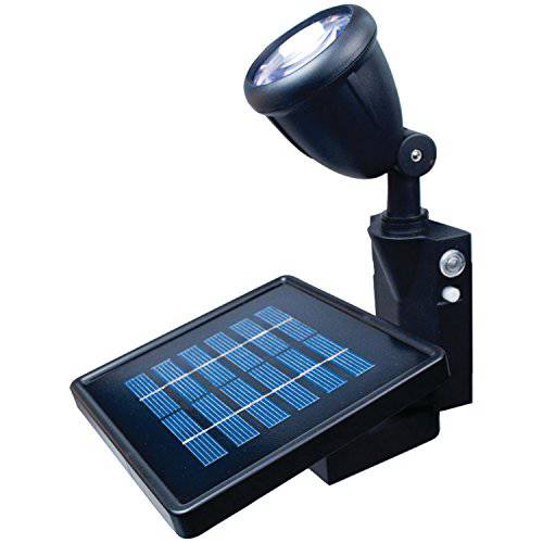 MAXSA 40334 취침모드, 기상 모드 태양광, 태양열 LED 깃발 라이트 마운트 and 방향지향성 포커스, 블랙