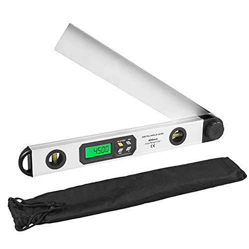 디지털 앵글 파인더 XUNTOP 알루미늄 디지털 각도기 0-225° 라지 백라이트 LCD 인테리어 디자이너, 목공, Diyer - 16 인치/ 400mm