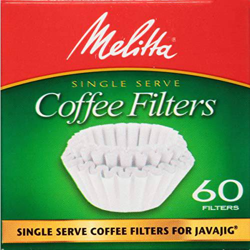 Melitta JavaJig 교체용 Single-Serve 용지,종이 커피 필터, 화이트, 60 Count