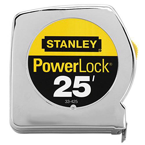 Stanley 수공구 33-425 1 X 25’ PowerLock II 프로페셔널 테이프 치수, 측정