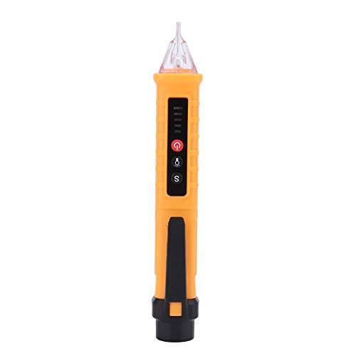 전압 테스트 펜, 802 하이 정확성 테스트 펜슬 전기,전동 전압 탐지기 테스터 펜 48-1000V/ 12-1000V 전자 테스트 장비 전압 테스트 펜 (Yellow)