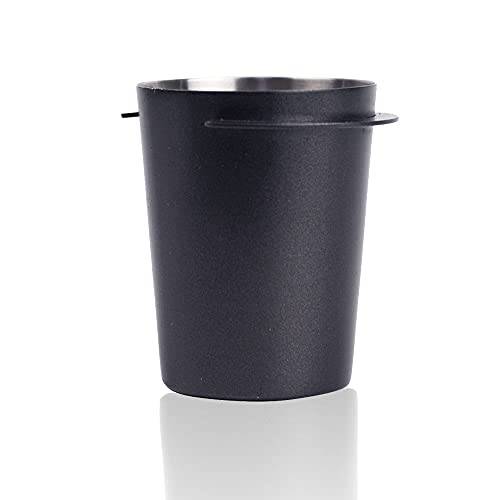 Boicafe 도우징 컵 스테인레스 스틸 커피 파우더 도우징 컵 51mm 53mm 54mm 커피 머신 포터필터 (블랙)