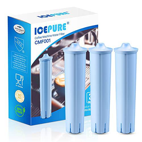 ICEPURE Jura Clearyl 블루, 호환가능한 커피 머신 용수필터, 물 필터, 정수 필터 카트리지 - 대체 Jura 블루 필터, 팩 of 3