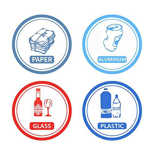 12 피스 재활용 정렬 스티커 쓰레기 재활용 데칼 재활용 데칼 용지,종이 사인 방수 Re-Adjustable 재활용 스티커 플라스틱 글래스 Waste 정렬 재활용 스티커 사인 쓰레기 Can Boxes