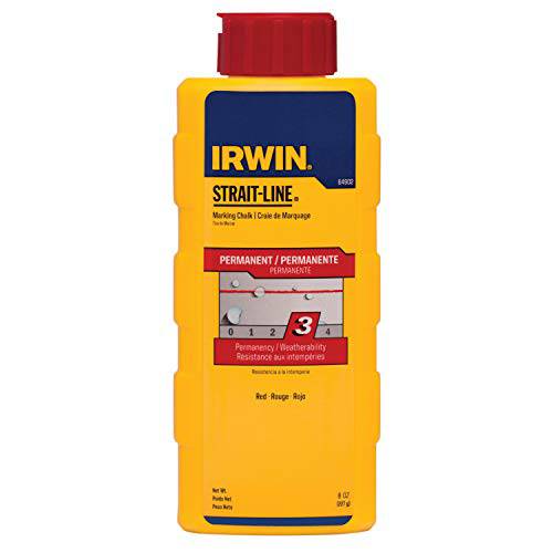 IRWIN 툴 STRAIT-LINE 64902 영구 마킹 초크,분필, 8-ounce, 레드 (64902)