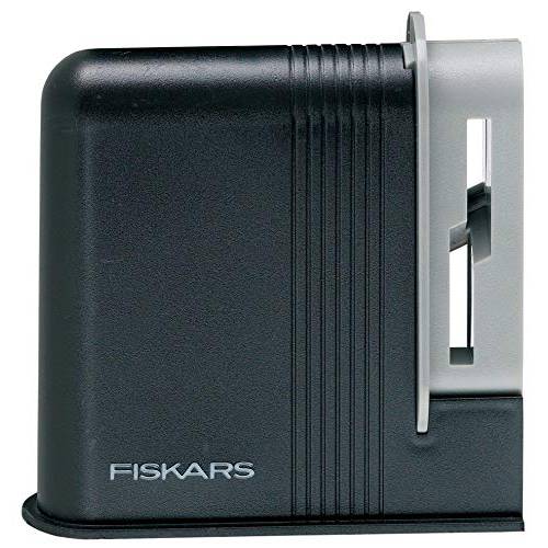 Fiskars Clip-Sharp, Total Length: 4 cm, 플라스틱, 1000812 가위 샤프너,칼갈이, 원 사이즈, 블랙