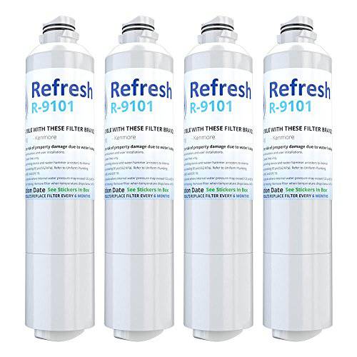 Refresh 교체용 삼성 DA29-00020A, DA29-00020B, HAF-CIN/ Exp, 46-9101 냉장고 용수필터, 물 필터, 정수 필터 (4 팩)