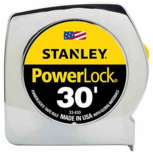 Stanley 33-430 1 X 30’ PowerLock 테이프 치수, 측정, 4 팩