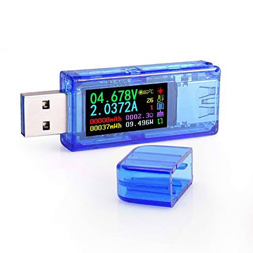 RD AT35 5 숫자 USB 3.0 컬러 LCD 전압계 전류계 전압 Current 미터 멀티미터,전기,전압계,측정 보조배터리, 파워뱅크 USB 테스터 (AT35)