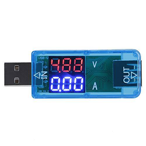 USB 테스터 USB 컬러 LCD 전압계 전류계 Current 미터 멀티미터,전기,전압계,측정 충전기 USB 테스터 적용가능한 폰 보조배터리, 파워뱅크 Pad(Blue)