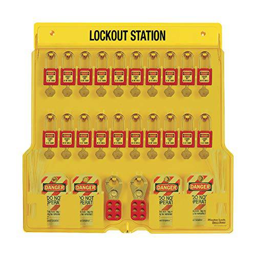 마스터 잠금 1484BP410 Lockout Tagout 맹꽁이자물쇠,통자물쇠,자물쇠 스테이션