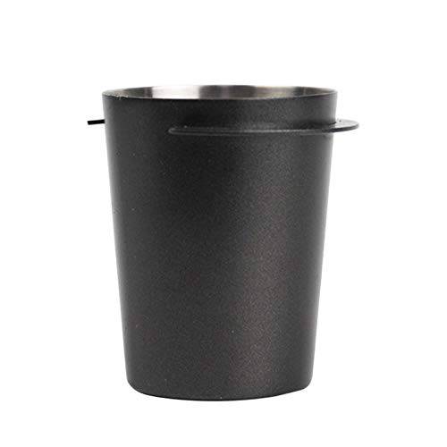 커피 도우징 컵, 스테인레스 스틸 도우징 컵 파우더 공급기 컵 부품,파트 58mm 에스프레소,커피 머신 주방 DIY 커피 머신 Accessories(Black)