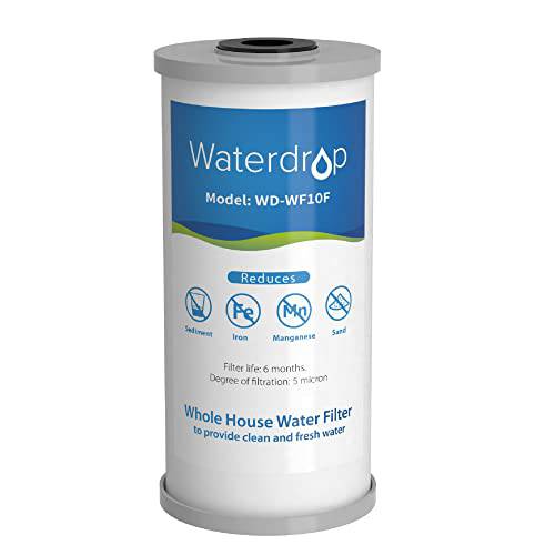 Waterdrop WD-WF10F 아이언&  망간 Reducing 교체용 카트리지, 5 Micron 4.5 x 10Sediment 필터 Whole 집 워터 여과 시스템