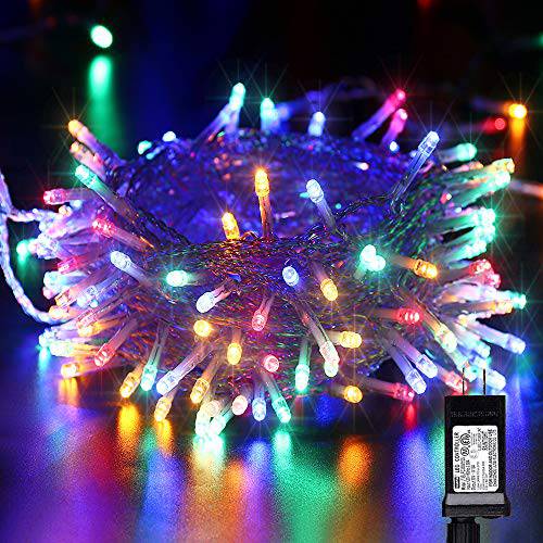 Led 크리스마스 라이트, 75 Feet 200 LED Connectable 크리스마스 스트링 라이트 8 모드, 방수 플러그인 반짝거리는 페어리 라이트 크리스마스 파티, 가든, 홀리데이, 크리스마스 트리 Decorations(Multicolor)