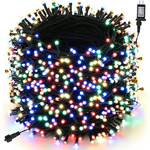 크리스마스 라이트 실내 아웃도어, 114ft 300 LED 크리스마스 스트링 라이트 8 모드, 타이머, Connectable, 방수 스트링 라이트 크리스마스 파티, 마당, 가든, 크리스마스 트리 Decorations(Multicolor)