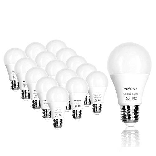 테너지 9W LED 60w 호환 라이트 전구 A19 LED 라이트 전구, 750 루멘 에너지 절약 램프 소프트/ 따뜻한 화이트 2700K 라이트, 16-Pack, Non-Dimmable