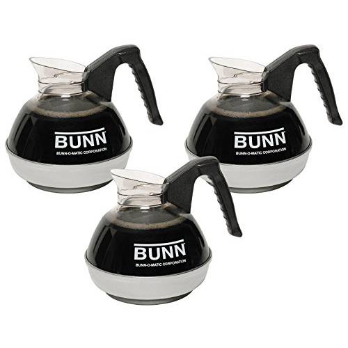 BUNN 12 컵 간편 Pour 상업용 디캔터, 와인 에어레이터 핸들 (3 팩), 블랙