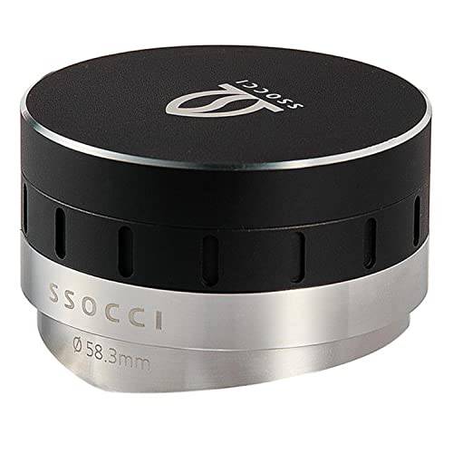 SSOCCI 58.3mm 프리미엄 커피 분배기 - 조절가능 커피 분배 툴, 에스프레소,커피 분배기, 커피 레벨러 - Ideal 커피 분배기 레벨러 (블랙) (58.3mm)