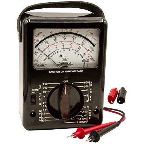 Triplett 모델 630 클래식 아날로그 멀티미터, 전기, 전압계, 측정 - AC/ DC 전압, DC Current, 저항, dB Ranges (3030)