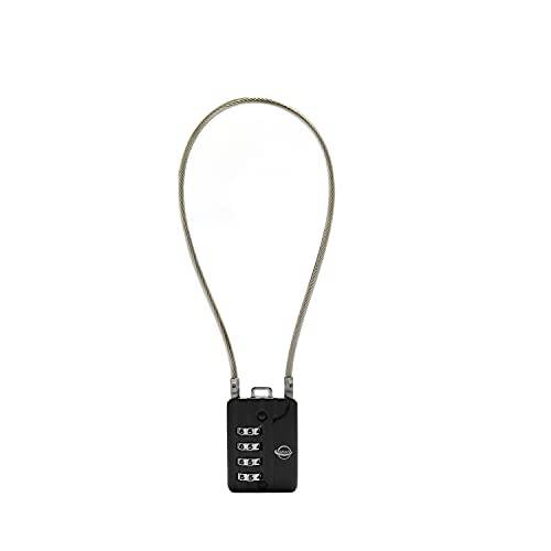 SISAV 케이블 짐가방,캐리어 잠금 4 숫자 콤비네이션 맹꽁이자물쇠,통자물쇠,자물쇠 볼드,진한- 인치 케이블 징크,아연 합금 Keyless-Black