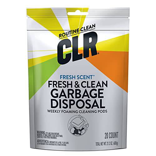 CLR Fresh&  클린 쓰레기 Disposal, Fresh 향 위클리 폼 클린ing 포트, 20 포트