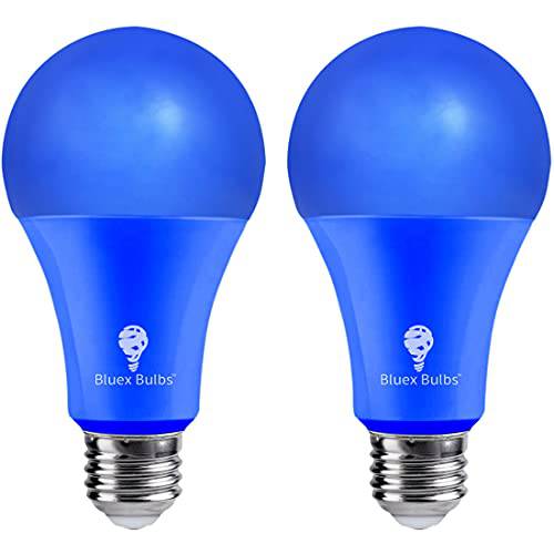 2 팩 BlueX LED A21 블루라이트 전구 - 15W (120Watt 호환) - E26 베이스 블루 LED 블루 전구, 파티 장식, 현관, 홈 라이트닝, 홀리데이 라이트닝, 장식용 조명 블루 LED 전구