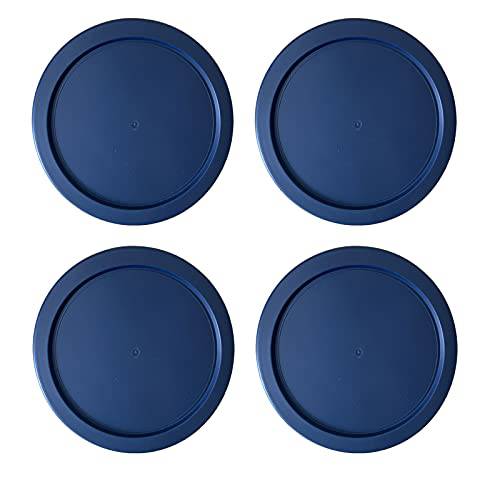 교체용 리드 파이렉스 6 or 7 컵 스토리지 플라스틱 커버 그릇 디쉬 7402-PC 블루 (4-Pack)