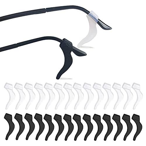 14 쌍 글라스 Anti-slip 실리콘 이어 클립, 글라스 홀더, 세이프티,안전 안경 리테이너 썬글라스 Presbyopia 글라스 스포츠 Glasses(7 쌍 of 블랙, 7 쌍 of 투명)