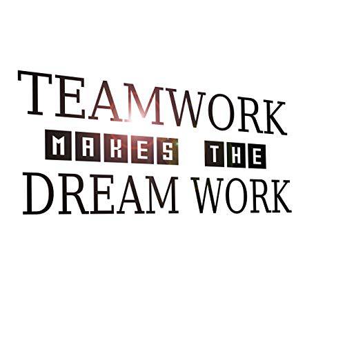 비닐 벽면 데칼 스티커 Motivation 인용문 단어 Inspiring Teamwork Dream Work 2331ig (22.5 in x 10 in)